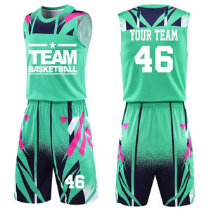 OEM personalizable cuello redondo baloncesto Jersey ropa deportiva conjunto transpirable con personalizable nombre del equipo uniformes - Product Image 1