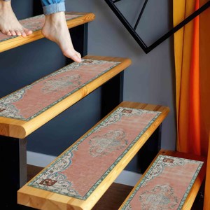 Medallion Printed Rug: Modern, Non Slip, Easy Clean, Custom Design,Step Rug - Product Image 2