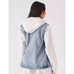 Chaquetas Vaqueras de Mezclilla con Diseños Nuevos, Alta Calidad para Mujer, 100% Algodón, Lavado Vintage, Chaquetas Vaqueras Informales, Servicio OEM - Product Image 2