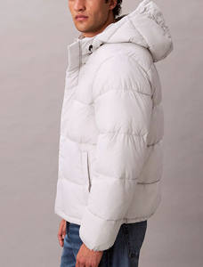 Blouson à capuche gris silencieux à cordon de serrage avec logo personnalisé très exigeant blouson coupe-vent et blouson d'aviateur imperméable à poches latérales - Product Image 4