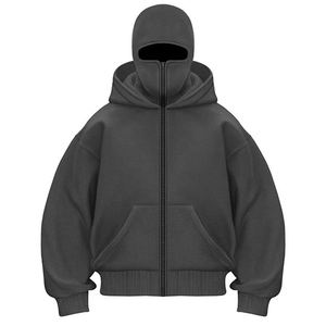 Pasamontañas y Sudaderas con Capucha Ninja con Cremallera, Logotipo Personalizado, Sudaderas de Forro Polar de Moda, Sudaderas con Capucha y Máscara para Hombre, Sudadera con Capucha y Máscara Completa con Cremallera, Shudders Hombre - Product Image 5