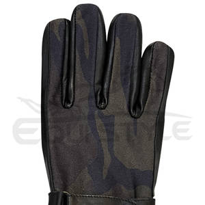 Gants en cuir noir camouflage pour hommes, chauds, hiver, écran tactile, unisexe, mode, certifiés BSCI, usine OEM, gants d'extérieur en gros - Product Image 4