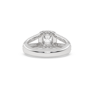 Anillo de Compromiso AJRETAIL con Halo de Diamantes Cultivados en Laboratorio, Corte Brillante, 1.5 Quilates, Oro Blanco, Certificado IGI, Color G, Claridad VS2 - Product Image 3