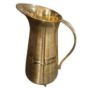 Jarra Vintage de Latón de Alta Calidad con Asa, Acabado Pulido, para Hogar, Restaurante y Cocina de Hotel, Jarra Metálica para Agua - Product Image 2