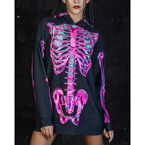 Sweat à capuche d'Halloween surdimensionné de luxe de haute qualité pour hommes Logo brodé personnalisé Noir lourd pour l'hiver - Product Image 3