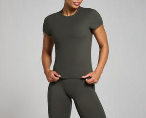 T-shirt pour femmes en coton 100% tendance et très demandé, vente en gros personnalisée, t-shirt de sport pour femmes, respirant, col rond, haut de sport pour femmes - Product Image 6