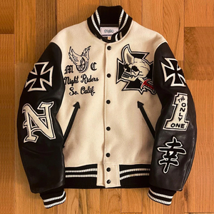Veste en laine unisexe hiver printemps mode broderie personnalisée avant Letterman Baseball Varsity Jacket vente en gros - Product Image 1