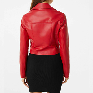 Chaqueta de Cuero para Mujer, Talla Grande, Cuello Alto, para Adultos, de Alta Calidad, Transpirable, con Logotipo Personalizado - Product Image 6