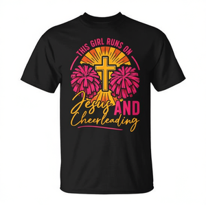 Questa Ragazza Vive dalla Fede - T-Shirt Cristiana per Cheerleader - Prodotto Promozionale - Product Image 2