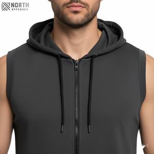 High Quality Sublimation Blank Hooded Tank Top <b>Men</b> Boxing Workout <b>Sleeveless</b> Hoodie Sportswear Singlet With Hood Reversible - Product Image 1