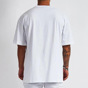 Camiseta de gran tamaño personalizada de alta calidad 100% algodón Drop-shoulder Fitness Sport camiseta personalizada impresa camiseta para hombres - Product Image 2