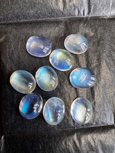 Piedra Lunar Arcoíris Natural, Cabujón Ovalado Multifuego, Lote de Gemas Sueltas de Alta Calidad, 6x8mm, Enceradas/En Aceite, Gemas A K para Joyería - Product Image 6