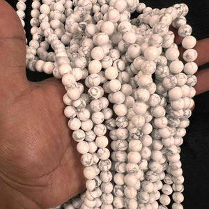 Perles polies en cristal blanc de 8 mm, pierres précieuses rondes naturelles pour la fabrication de bijoux religieux, bracelets, colliers, vente en gros - Product Image 1