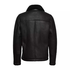 Chaquetas de Cuero para Hombre de Manga Larga, Ropa de Moda Personalizada, 100% Cuero, Cuello Alto, Ropa de Invierno, Precio Económico al por Mayor - Product Image 3