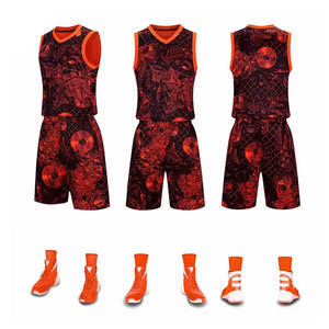 Nouveauté Tissus respirants personnalisés 100% polyester, vêtements de sport en gros, basket-ball unisexe réversible imprimé par transfert de chaleur - Product Image 3