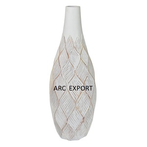 Nuevo y elegante borde con cuentas doradas de esmalte blanco y diseño de hoja dorada decorativos elegantes nuevos floreros con estilo en potencia Flexible - Product Image 4