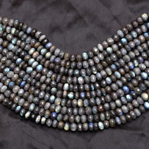 Perles facettées rondes en labradorite 8mm-9mm, labradorite naturelle à fort éclat, pierres semi-précieuses, perles en vrac pour la création de bijoux - Product Image 1