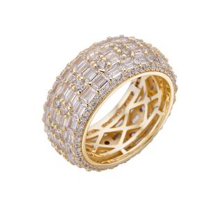Los más nuevos anillos Baguette completos de moissanita de laboratorio Vintage chapados en oro rosa de 14 quilates para mujeres certificadas - Product Image 5