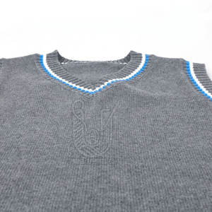 Suéter Escolar de Alta Calidad para Niños, Jersey de Punto de Algodón con Cuello en V, Jersey Cálido de Invierno con Logotipo Personalizado - Product Image 6