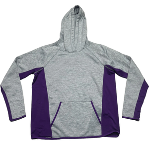 Women's Classic Grey & Navy Fleece <b>Pullover</b> Hoodie Breathable Cotton Blend Classic <b>Pullover</b> Hooded Sweatshirt Streetwear <b>Jumper</b> - Product Image 1