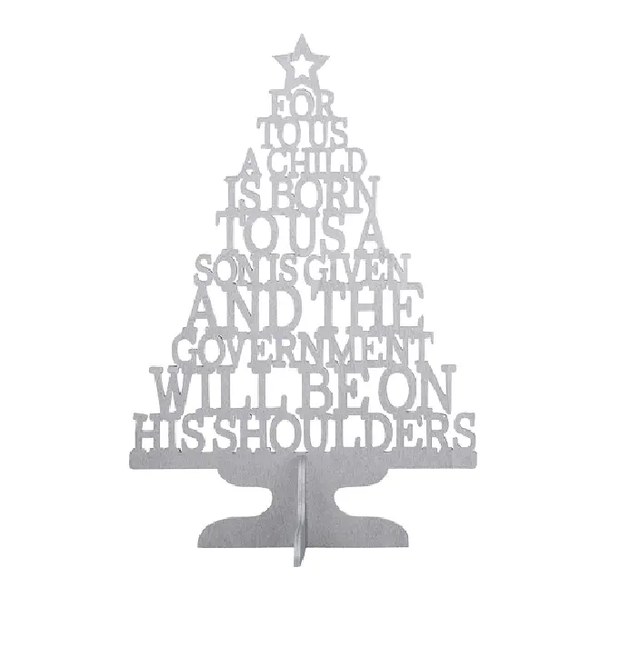 가정 부활절과 크리스마스 장식 화이트 워시 완료 금속 기본 개체에 크리스마스 장식 나무 조각 나무