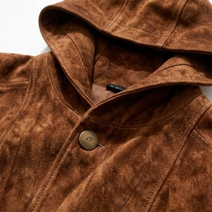 Men <b>Suede</b> Style <b>Belted</b> Jacket Warm Casual Long Sleeve Outerwear Custom Wholesale Clothing Manufacturer - Product Image 2