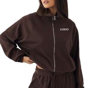 Sudadera de Color Sólido para Mujer, Acabado Liso, Ajuste Cómodo con Cierre de Cremallera, Material Suave para Mayor Comodidad, Logotipo Personalizado - Product Image 1