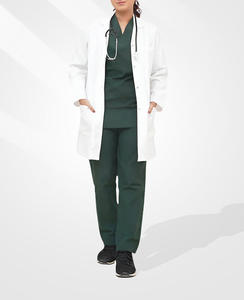 Uniforme Médico de Verano Unisex de Alta Calidad, Manga Corta, Poliéster y Spandex, Cómodo y Transpirable - Product Image 4
