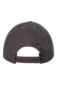 Gorras de béisbol clásicas de alta calidad Nuevo diseño de cuero genuino Gorras hechas a medida Negro Cuero ajustado Cómodo Adultos OEM - Product Image 6