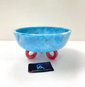 Bol à fruits en résine ambre, dernier modèle, écologique, bol en résine de flux, bol décoratif en résine, plat de service pour fête et maison - Product Image 5