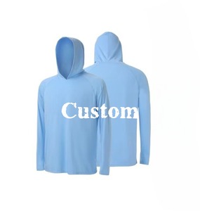 Maillot de pêche personnalisé avec logo UPF 50, à capuche, séchage rapide, polyester, manches longues ou courtes, protection UV, imperméable, technique d'impression - Product Image 2