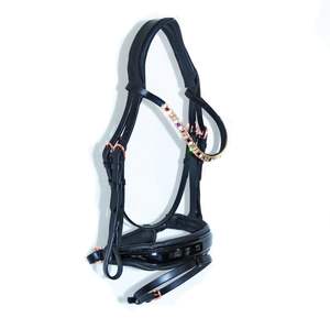 German Comfort Crystal Bling Grackle Figure 8 Bridle Custom Made Sparkle NEW - Product Image 2