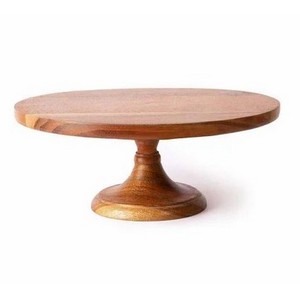 Soporte de tartas de madera maciza personalizado forma redonda restaurante cumpleaños fiesta boda pastel servir uso nuevo diseño de fabricante indio - Product Image 2