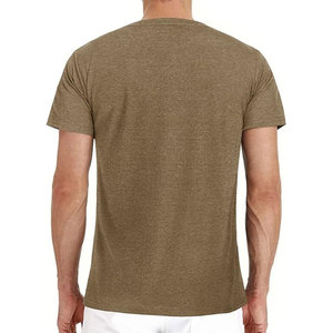 T-shirts basiques unisexes en vrac T-shirts pour hommes en tissu tricoté polyester/coton avec logo personnalisé par sublimation vente en gros - Product Image 2