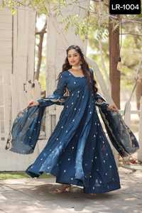 Dernière mode indienne Salwar Kameez robe longue robe prête à l'emploi mariage pakistanais robe rouge fausse georgette vêtements indiens Kurtis - Product Image 2