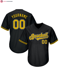 Blank Baseball <b>Shirt</b> Mesh <b>T</b>-<b>shirt</b> Retro Personalized Custom Stitched Logo Name Sportswear Men Youth V-Neck <b>Black</b> Baseball Jersey - Product Image 3