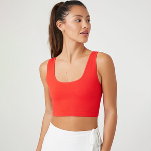 Women's Cross <b>Back</b> Seamless Sports Bra Breathable Fitness Gym Workout <b>Tops</b> Plus Size Wholesale - Product Image 6
