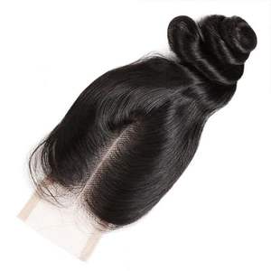 Vendeurs de cheveux de haute qualité fermeture à lacet premium cuticule aligné cheveux vierges extensions de cheveux humains ondulés, fermeture à lacet bodywave - Product Image 2