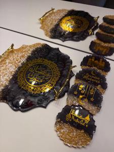 <b>Ramadan</b> <b>Mubarak</b> Special Resin Tray with Elegant Design Perfect for <b>Gifting</b> Home Decor and Festive Iftar Serving From India - Product Image 6