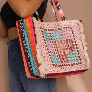 Bolsos de mano personalizados de la mejor calidad para mujer, estilo de moda abierto de gran cantidad para uso multiusos, indio por glowin fashion - Product Image 1