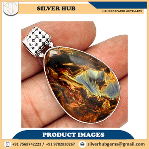 ที่สวยงาม925เงินสเตอร์ลิง Pietersite จี้ที่ทำด้วยมือสำหรับการขายในราคาที่ดีที่สุด - Product Image 4