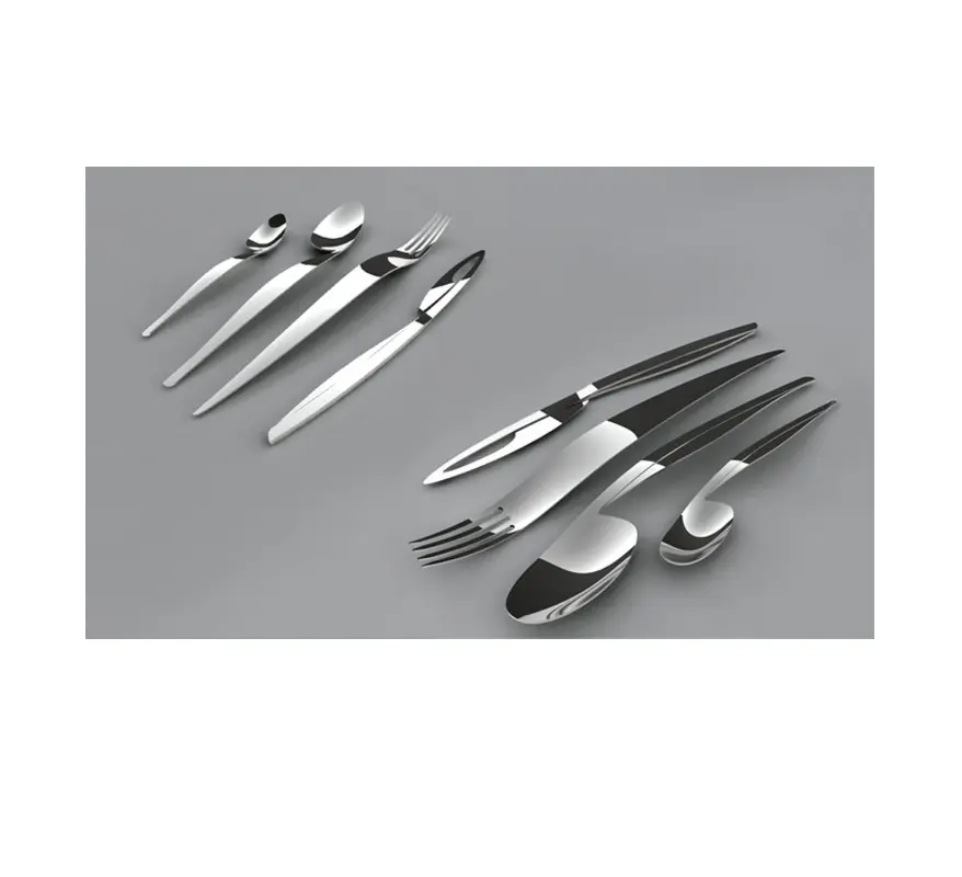 American Style Luxus Esszimmer Metall Besteck Set Einzigartiges Design Tisch geschirr Messer Löffel Gabel Für Hotel und Restaurant