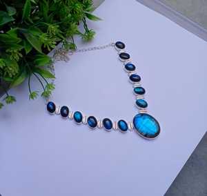 Collier en pierre de labradorite naturelle argent 925 - Product Image 2