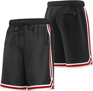 OEM Custom Logo <b>Men's</b> Casual <b>Knee</b> <b>Length</b> Hot Basketball Gym <b>Shorts</b> Plus Size Mesh with Breathable Drawstring Closure - Product Image 1