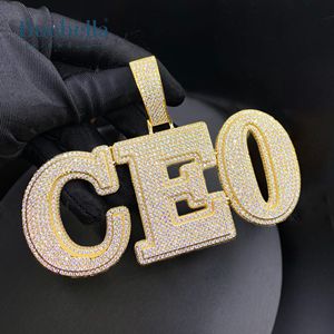 925 Plata personalizada Iced Out esqueleto envuelto letra diseño colgante Hip Hop Bling joyería para hombres Moissanite colgantes y dijes - Product Image 2