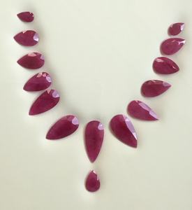 173,59 quilates rubí Mozambique pera facetada corte piedra diseño calentado para joyería fina Fabricación de piedras preciosas naturales - Product Image 5