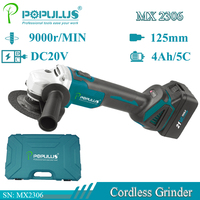 IPOPULUS Polisseuse électrique multifonctionnelle à chargement par batterie Li-ion haute puissance Mini Cutter Meuleuse d'angle électrique sans fil