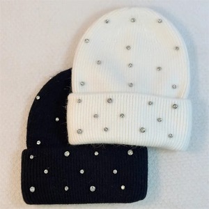 Gorros de Punto con Pedrería al Estilo Más Reciente, Proveedor Mayorista, Tamaño Personalizado, Color Sólido, Gorro de Invierno, Gorros Tejidos - Product Image 4