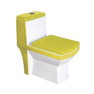 Nuevo modelo de cerámica de una pieza sifónico rojo decorativo inodoro de agua de la mejor calidad artículos sanitarios - Product Image 4