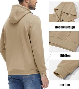 Sudadera con capucha para hombre Sherpa Soft Casual Sudaderas Manga larga Jersey clásico Cordón con capucha Outwear Sudaderas con capucha - Product Image 2